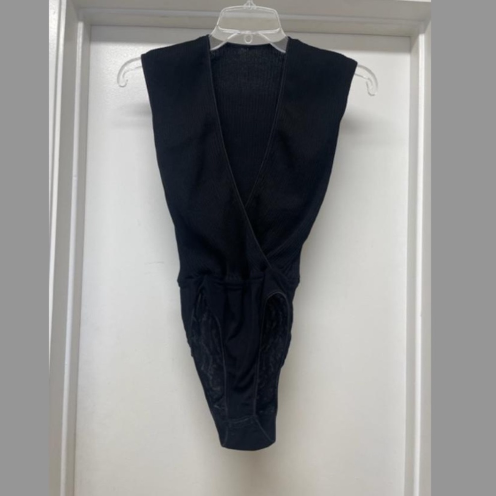 COSABELLA Black Ribbed Bodysuit - Picture 3 of 10